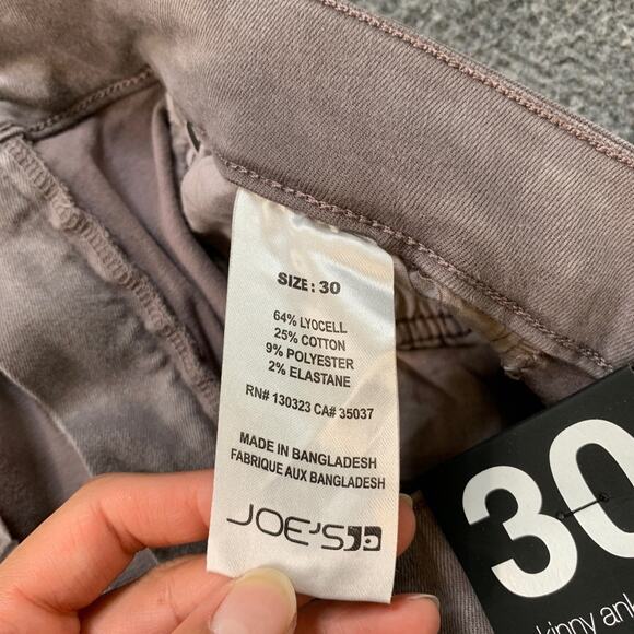 Joes Jeans Womens 30 Mauve Denim Skinny Ankle Mid Rise Stretch Zip Fly Pockets - Picture 7 of 11